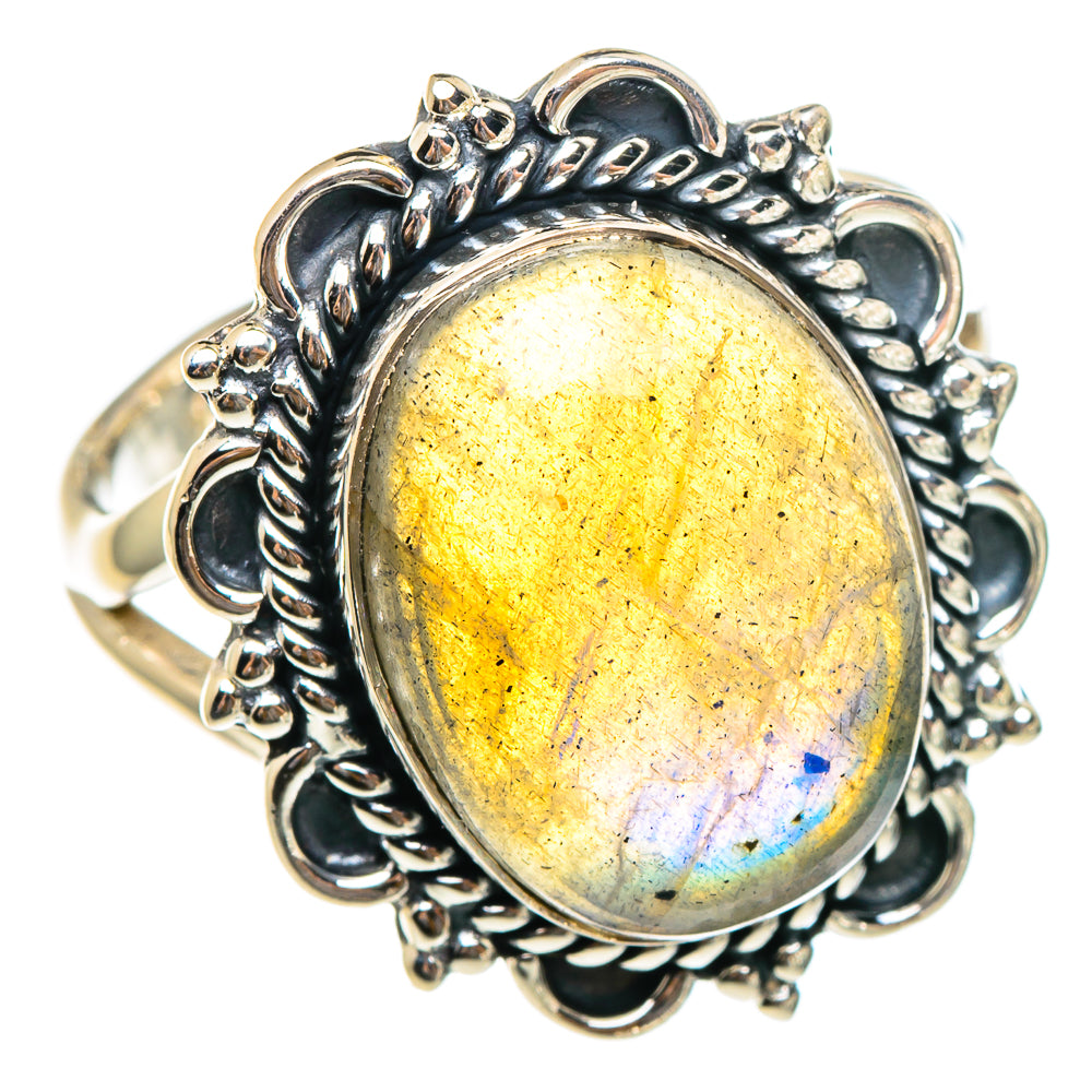 Labradorite Rings handcrafted by Ana Silver Co - RING95305