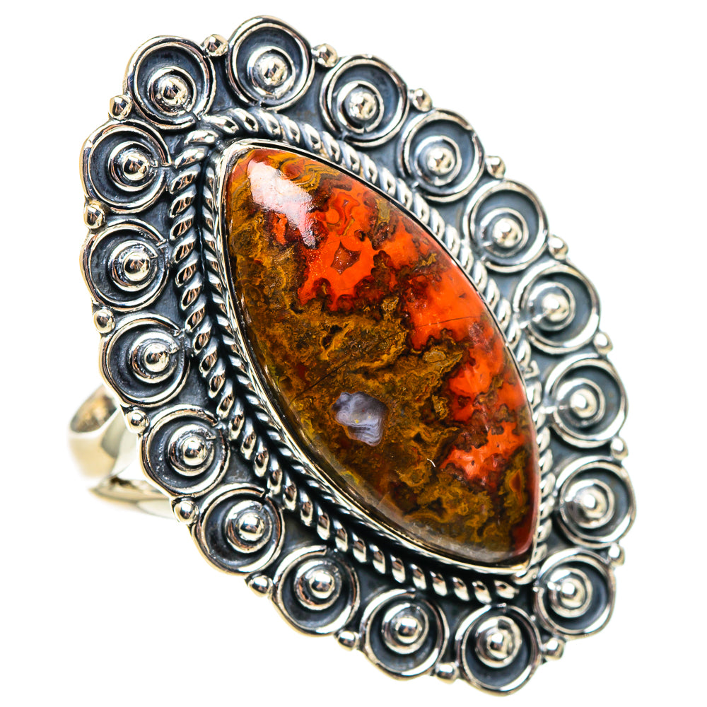 Morocco Agate Rings handcrafted by Ana Silver Co - RING95315 - Photo 2