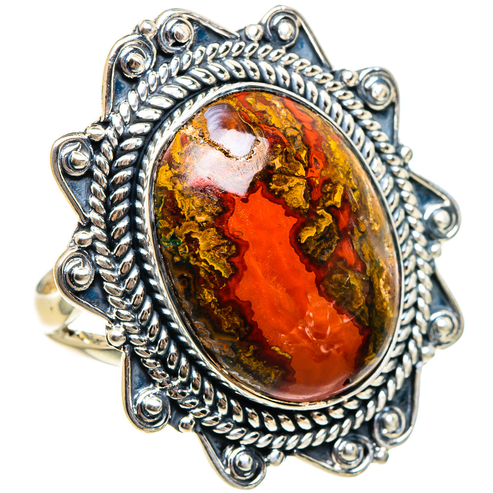 Morocco Agate Rings handcrafted by Ana Silver Co - RING95318