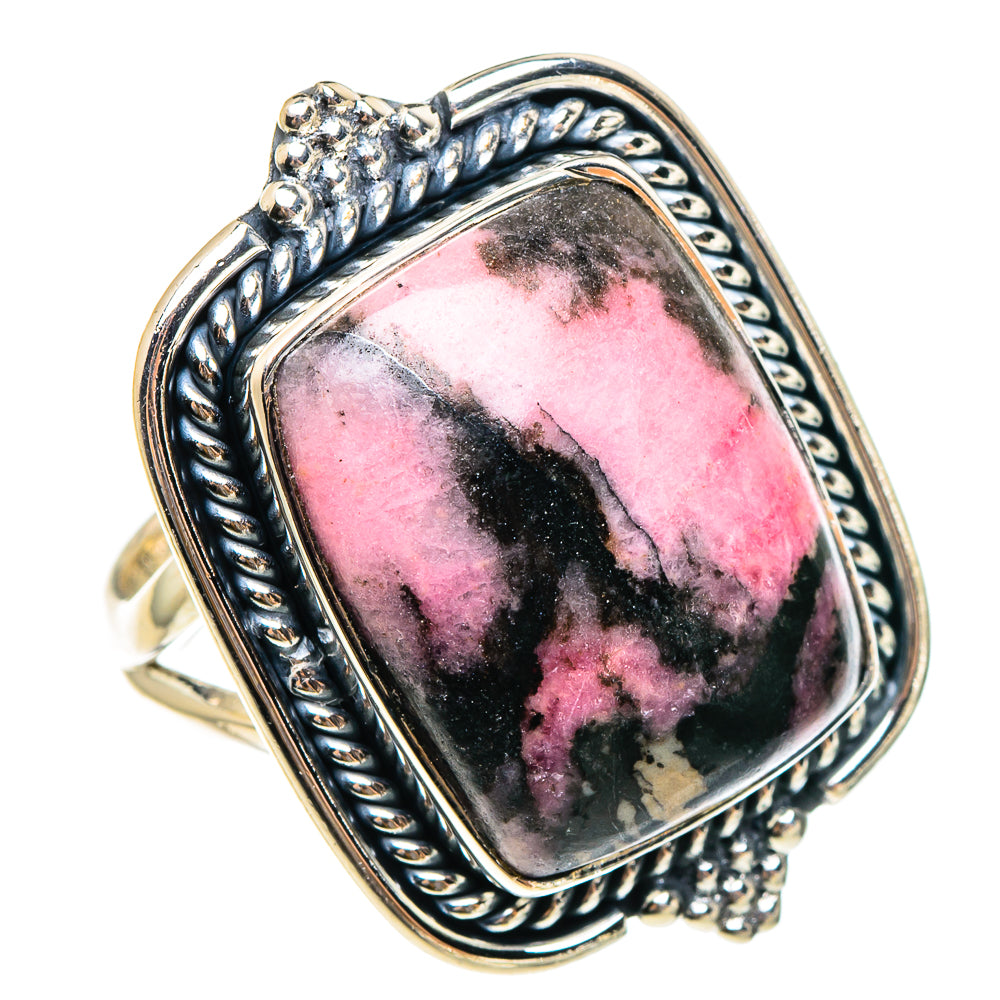 Rhodonite Rings handcrafted by Ana Silver Co - RING95325