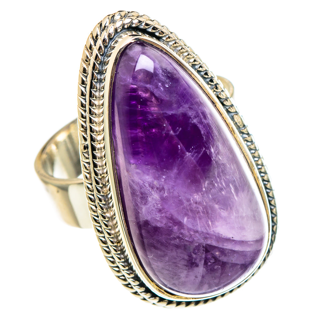 Chevron Amethyst Rings handcrafted by Ana Silver Co - RING95326