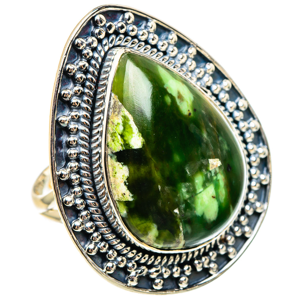 Australian Green Opal Rings handcrafted by Ana Silver Co - RING95350 - Photo 2