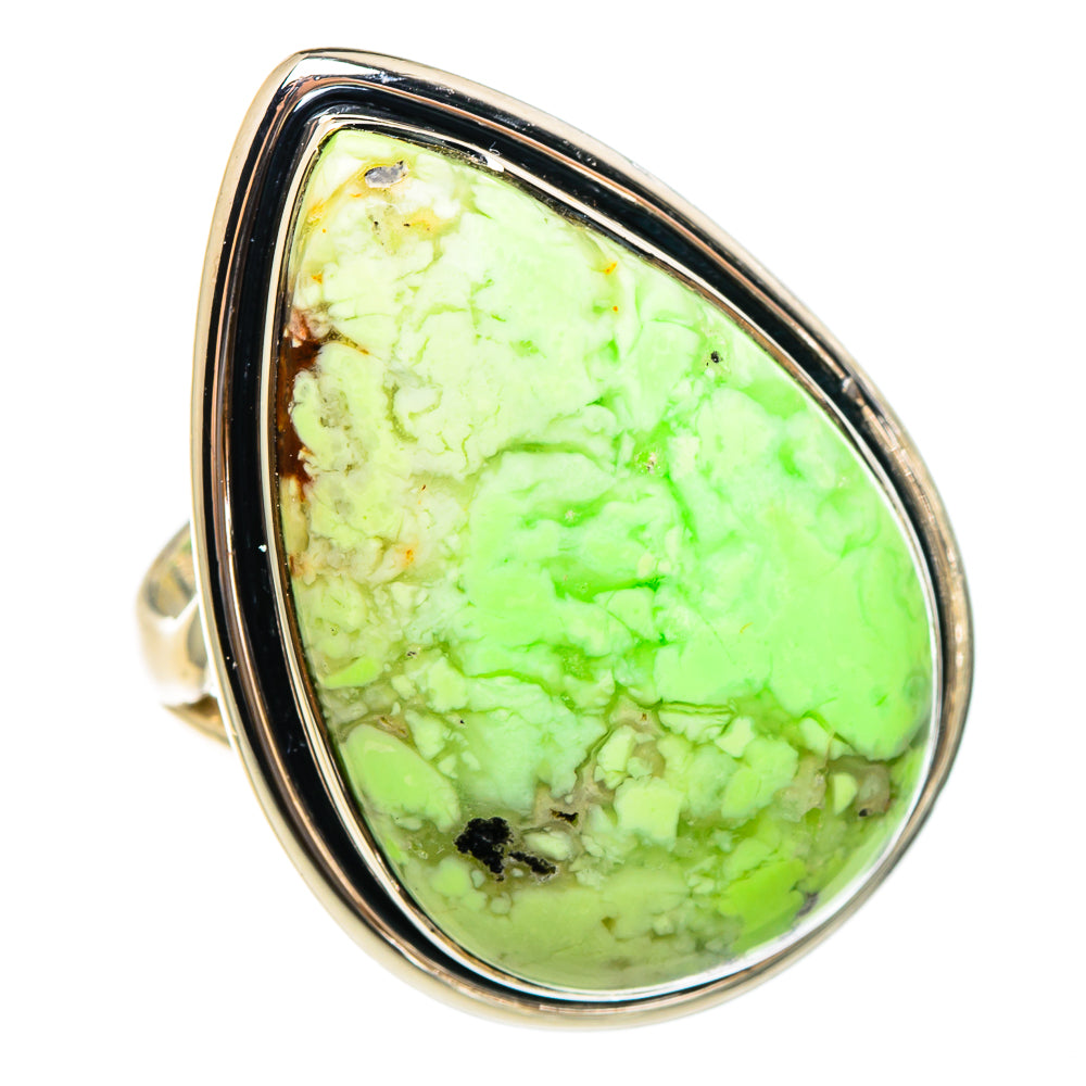 Lemon Chrysoprase Rings handcrafted by Ana Silver Co - RING95352