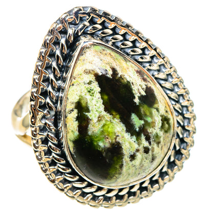 Australian Green Opal Rings handcrafted by Ana Silver Co - RING95355