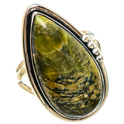 African Green Opal Rings handcrafted by Ana Silver Co - RING95357 - Photo 2