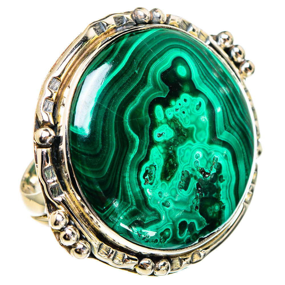 Malachite Rings handcrafted by Ana Silver Co - RING95359