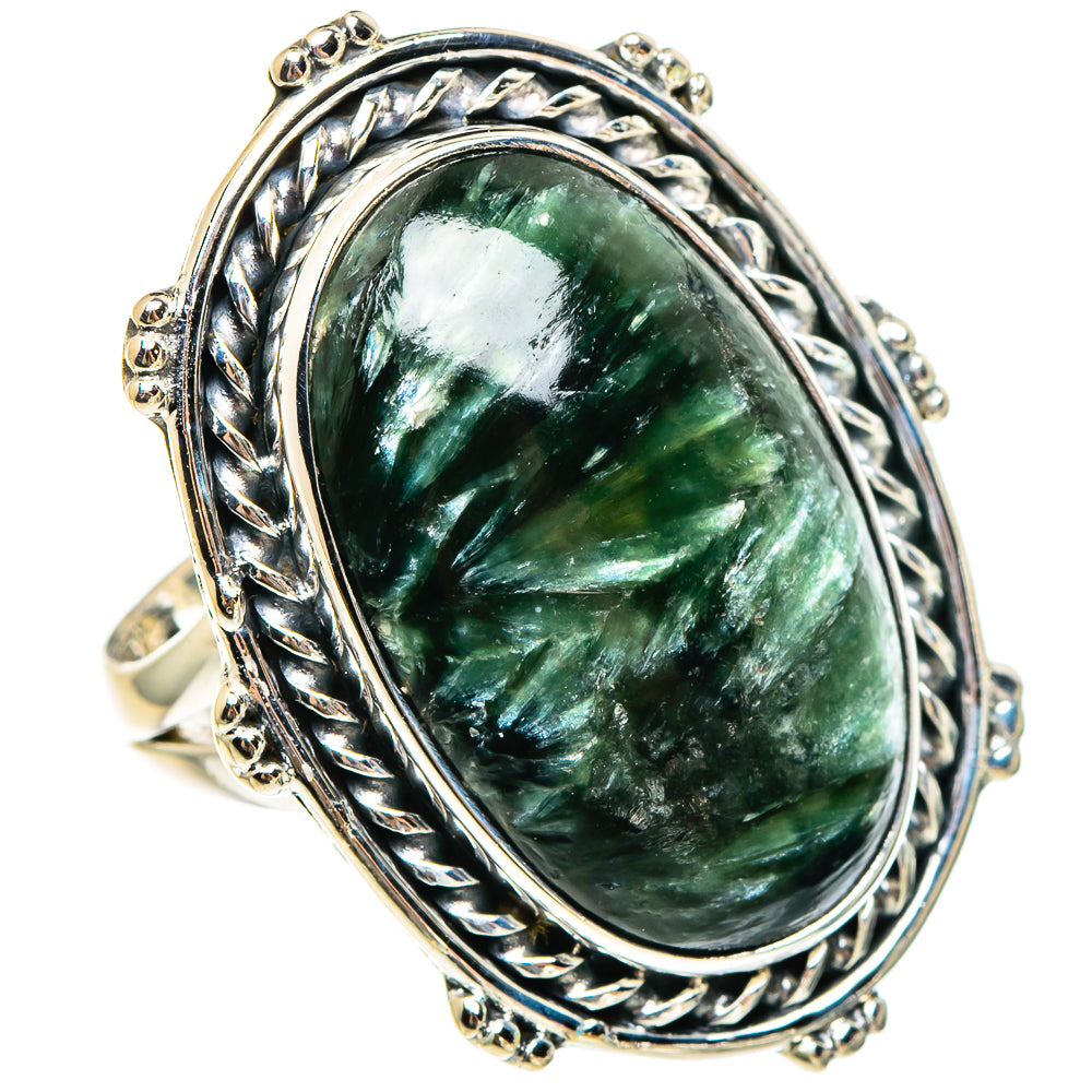 Seraphinite Rings handcrafted by Ana Silver Co - RING95364 - Photo 2