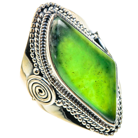 Chrysoprase Rings handcrafted by Ana Silver Co - RING95365