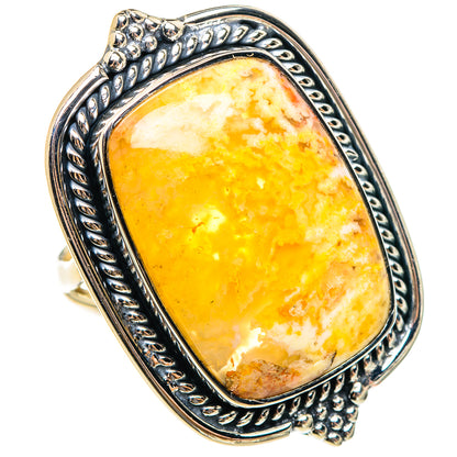 Plume Agate Rings handcrafted by Ana Silver Co - RING95375 - Photo 2