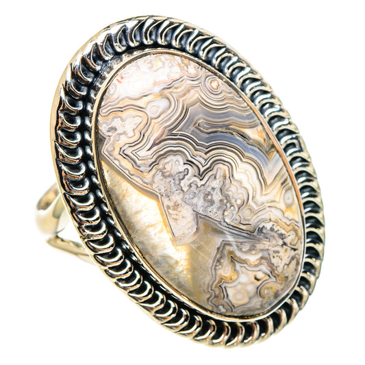Laguna Lace Agate Rings handcrafted by Ana Silver Co - RING95390