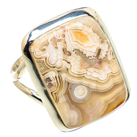 Laguna Lace Agate Rings handcrafted by Ana Silver Co - RING95391