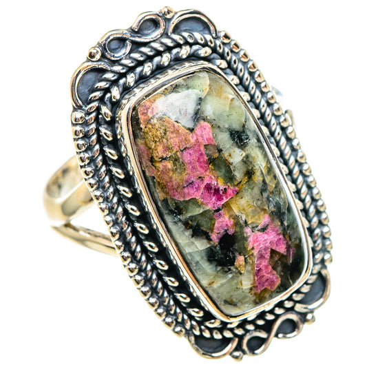 Russian Eudialyte Rings handcrafted by Ana Silver Co - RING95396