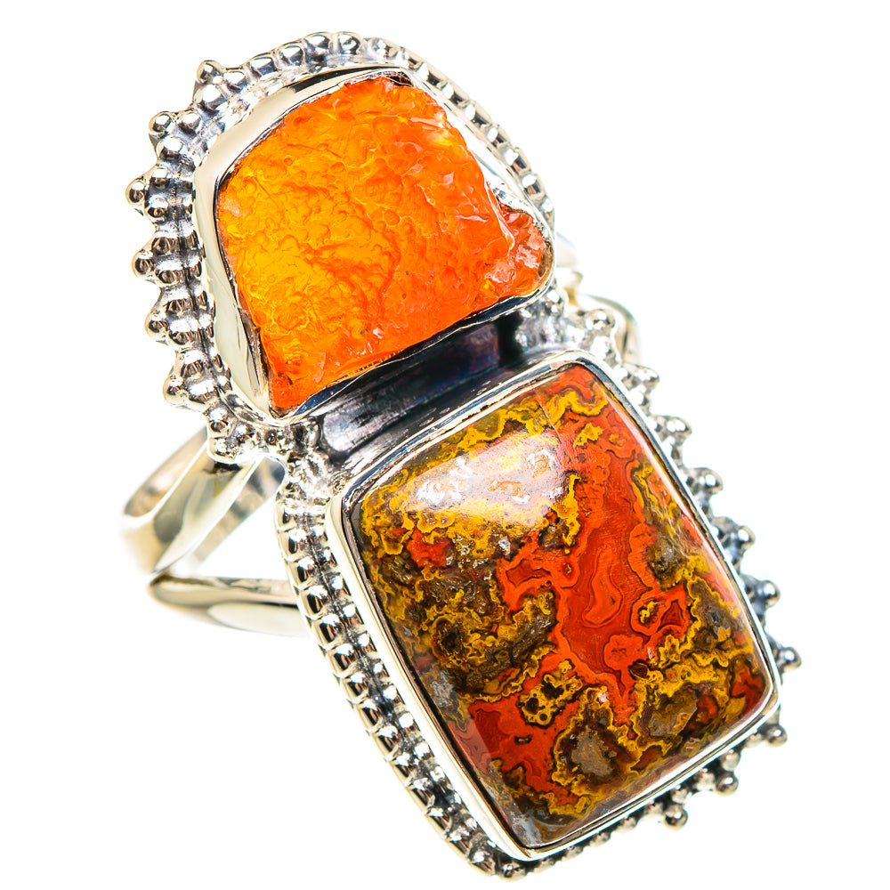 Morocco Agate Rings handcrafted by Ana Silver Co - RING95397