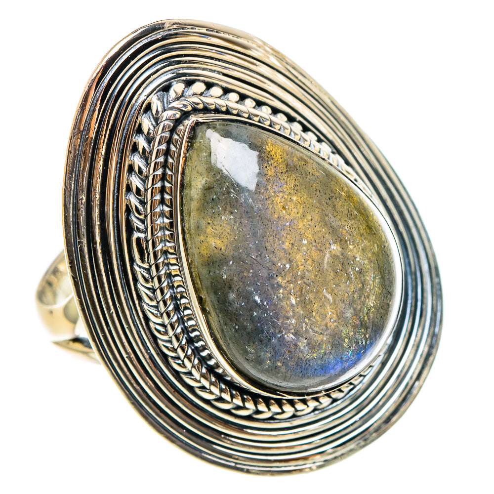 Labradorite Rings handcrafted by Ana Silver Co - RING95404