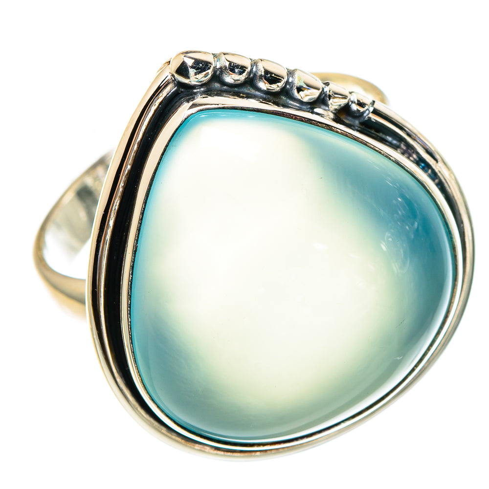 Aqua Chalcedony Rings handcrafted by Ana Silver Co - RING95406