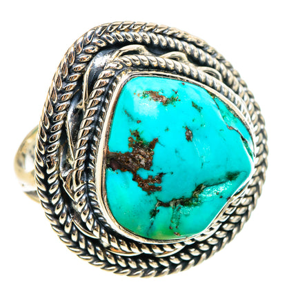 Tibetan Turquoise Rings handcrafted by Ana Silver Co - RING95412