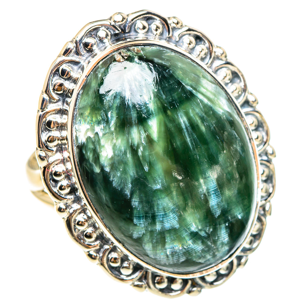 Seraphinite Rings handcrafted by Ana Silver Co - RING95414 - Photo 2
