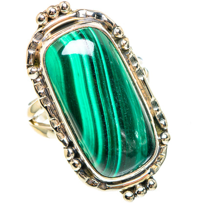 Malachite Rings handcrafted by Ana Silver Co - RING95415