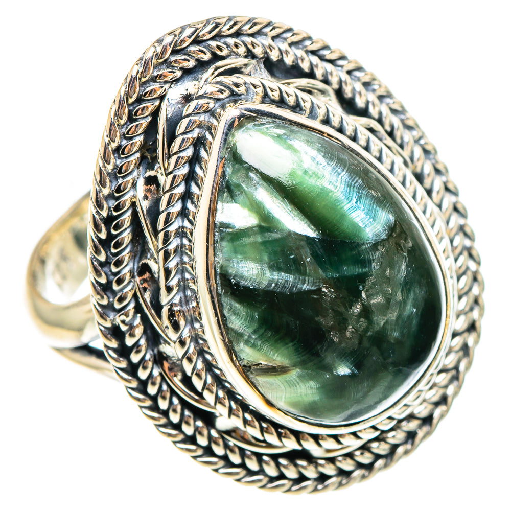 Seraphinite Rings handcrafted by Ana Silver Co - RING95418