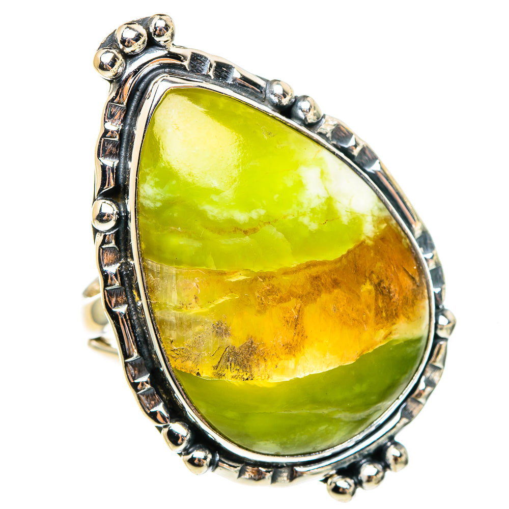 Australian Green Opal Rings handcrafted by Ana Silver Co - RING95425