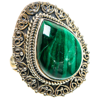 Malachite Rings handcrafted by Ana Silver Co - RING95426
