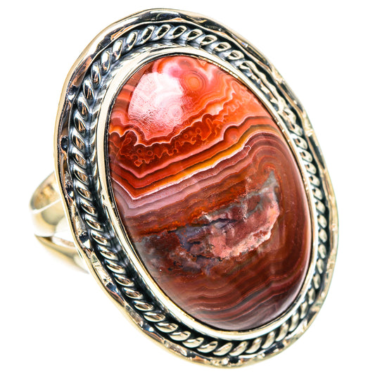 Crazy Lace Agate Rings handcrafted by Ana Silver Co - RING95429