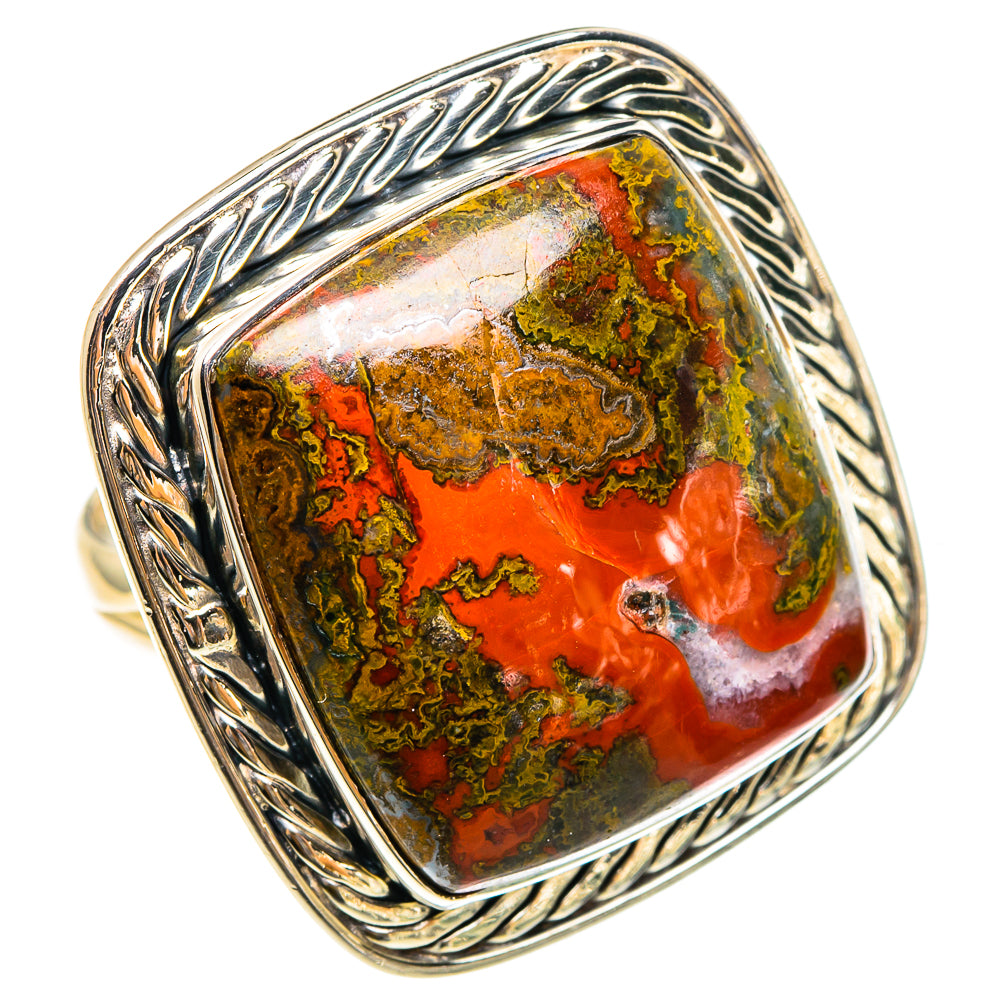 Morocco Agate Rings handcrafted by Ana Silver Co - RING95431 - Photo 2
