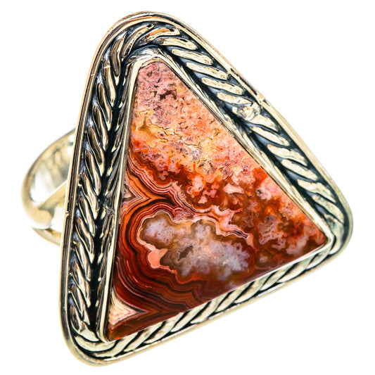 Crazy Lace Agate Rings handcrafted by Ana Silver Co - RING95434