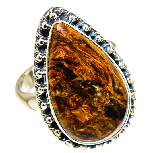 Golden Pietersite Rings handcrafted by Ana Silver Co - RING95435
