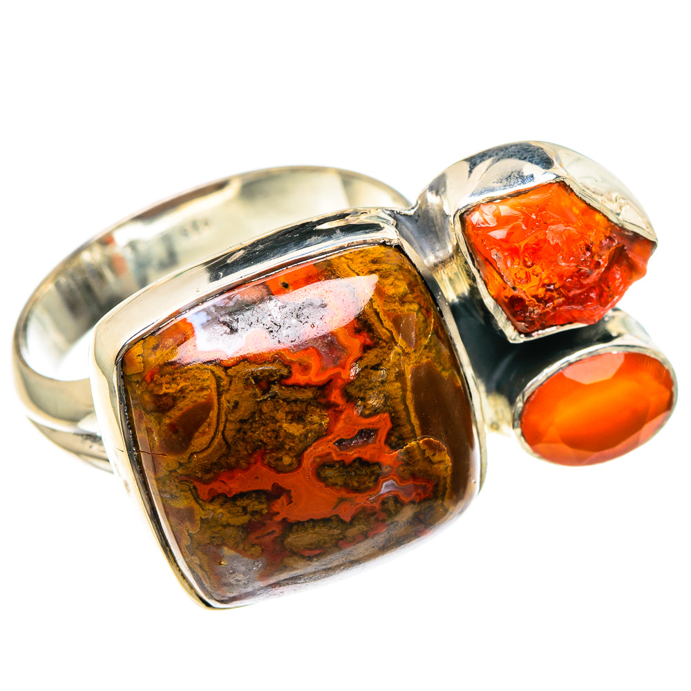 Morocco Agate Rings handcrafted by Ana Silver Co - RING95438