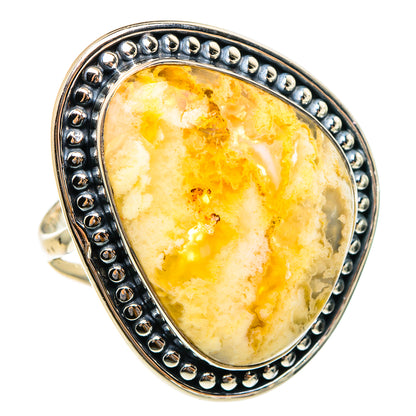 Plume Agate Rings handcrafted by Ana Silver Co - RING95440 - Photo 2