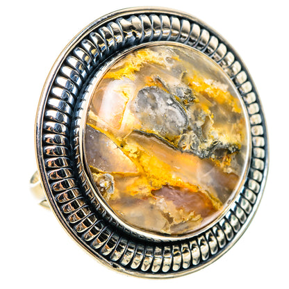Plume Agate Rings handcrafted by Ana Silver Co - RING95441 - Photo 2