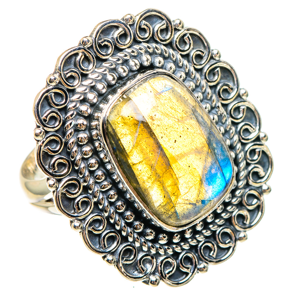 Labradorite Rings handcrafted by Ana Silver Co - RING95460 - Photo 2
