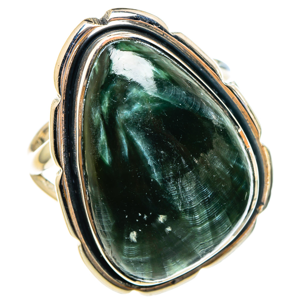 Seraphinite Rings handcrafted by Ana Silver Co - RING95466 - Photo 2