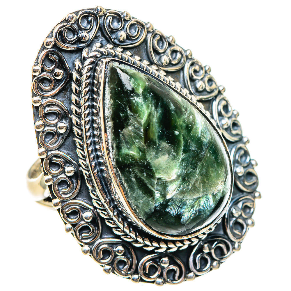 Seraphinite Rings handcrafted by Ana Silver Co - RING95469 - Photo 2