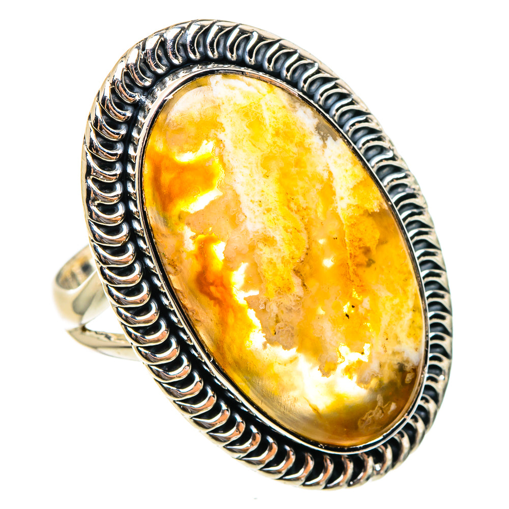 Plume Agate Rings handcrafted by Ana Silver Co - RING95482