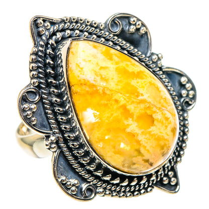 Plume Agate Rings handcrafted by Ana Silver Co - RING95483 - Photo 2