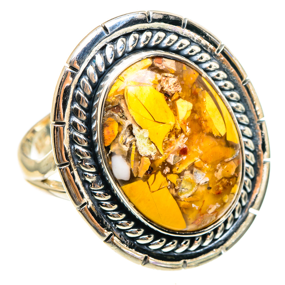 Brecciated Mookaite Rings handcrafted by Ana Silver Co - RING95484 - Photo 2