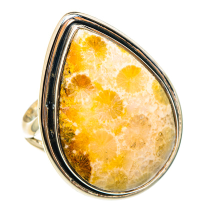 Fossil Coral Rings handcrafted by Ana Silver Co - RING95499