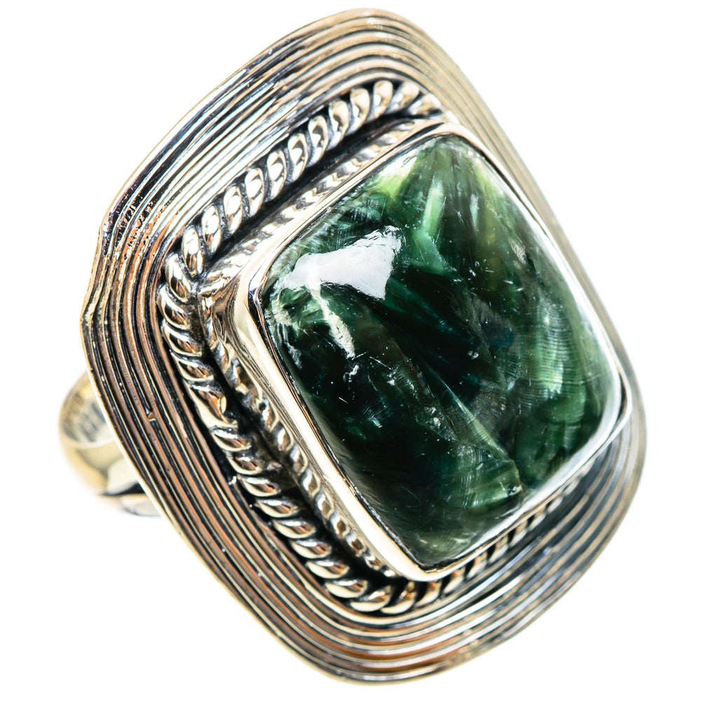 Seraphinite Rings handcrafted by Ana Silver Co - RING95501