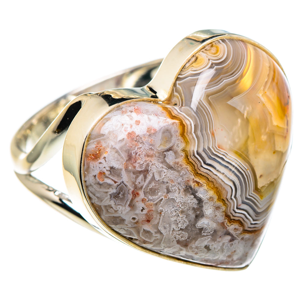 Laguna Lace Agate Rings handcrafted by Ana Silver Co - RING95512