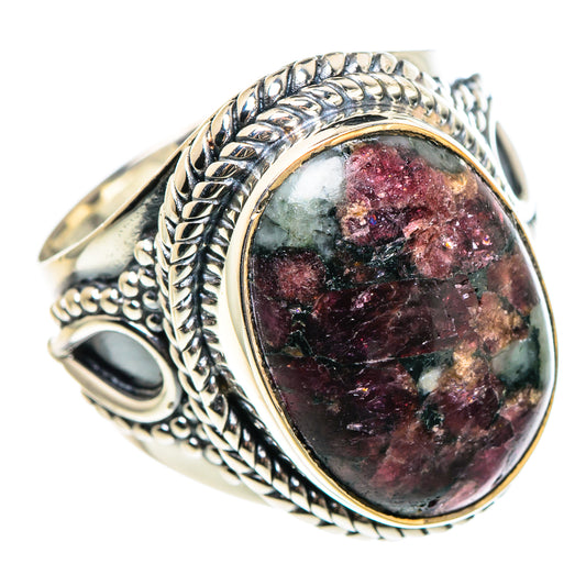 Russian Eudialyte Rings handcrafted by Ana Silver Co - RING95519