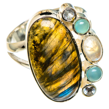 Labradorite Rings handcrafted by Ana Silver Co - RING95532