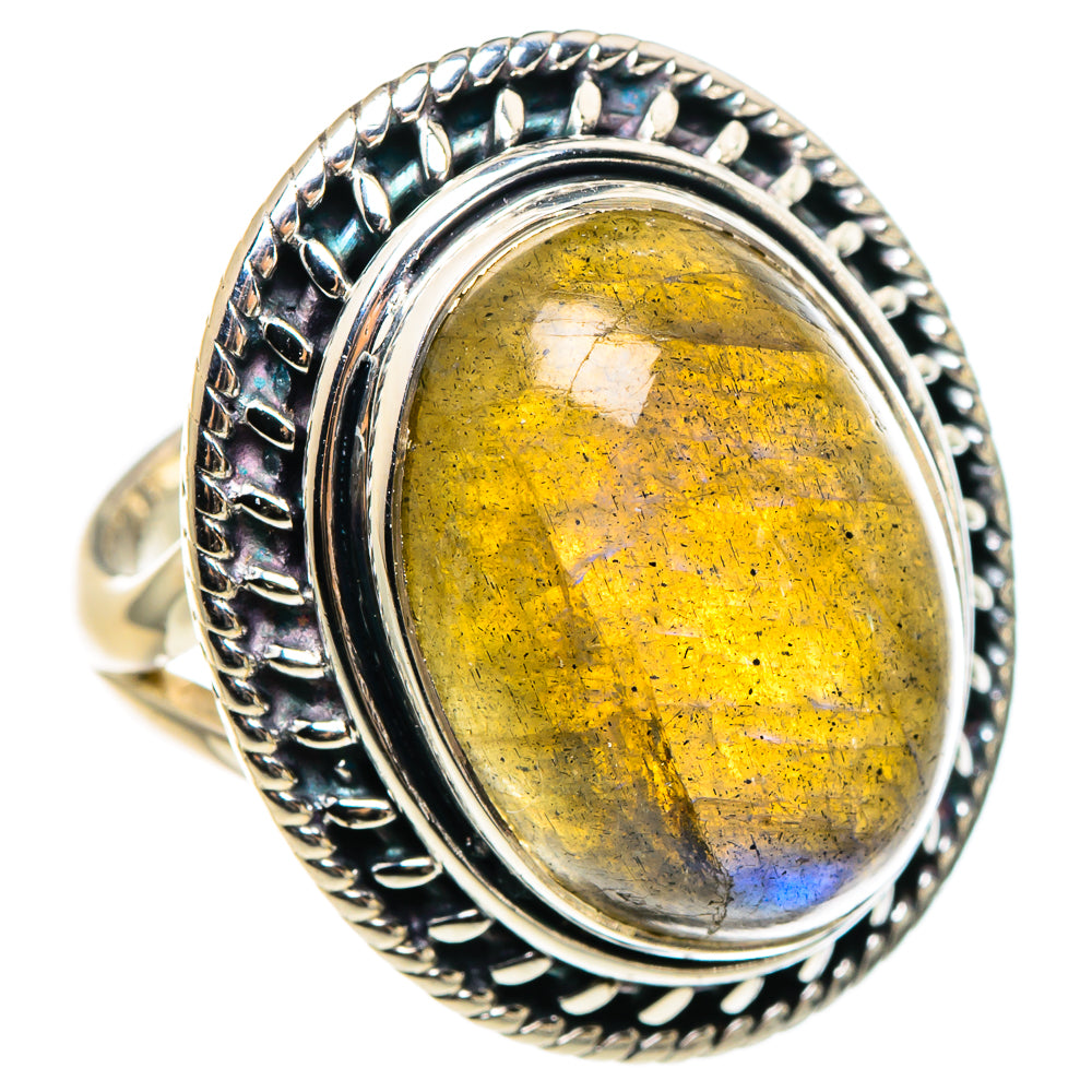 Labradorite Rings handcrafted by Ana Silver Co - RING95533 - Photo 2