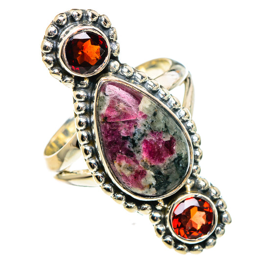 Russian Eudialyte Rings handcrafted by Ana Silver Co - RING95545