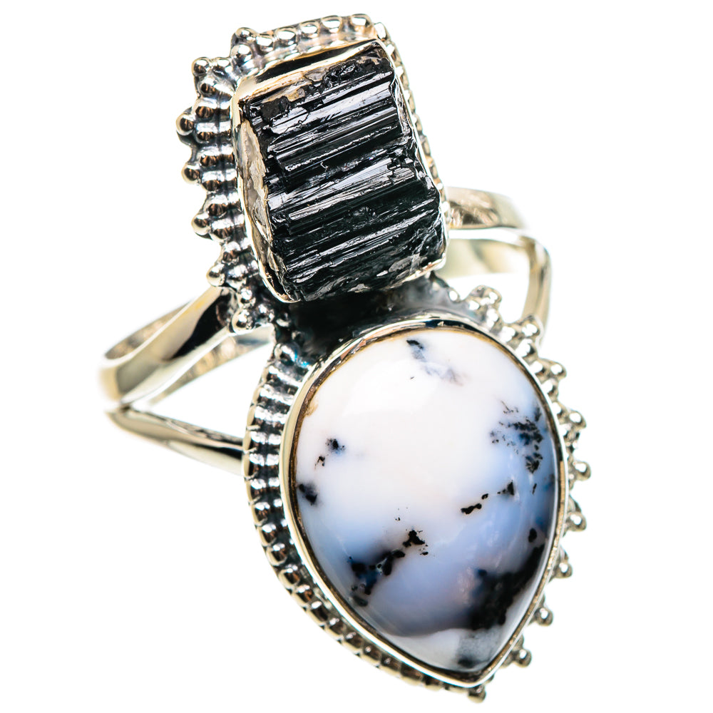 Dendritic Opal Rings handcrafted by Ana Silver Co - RING95550