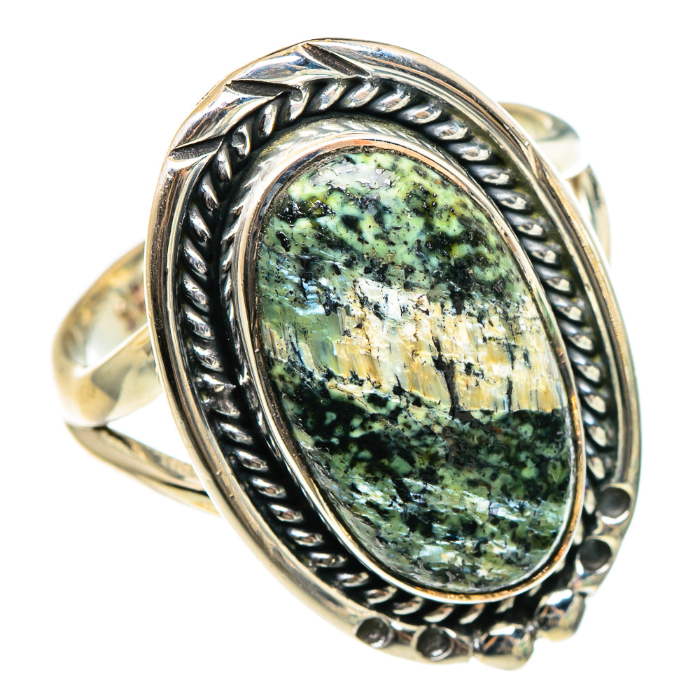 Lizard Jasper Rings handcrafted by Ana Silver Co - RING95584 - Photo 2