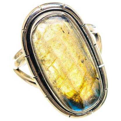 Labradorite Rings handcrafted by Ana Silver Co - RING95602