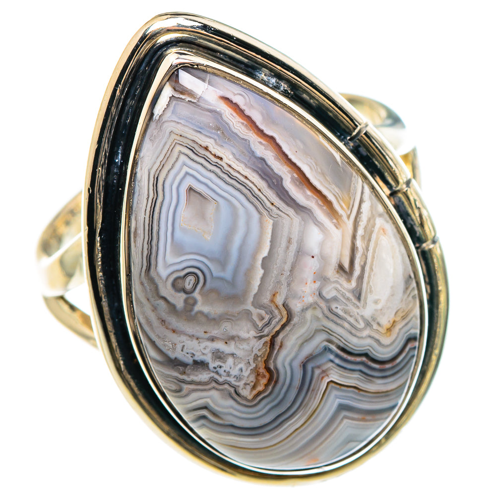 Laguna Lace Agate Rings handcrafted by Ana Silver Co - RING95620