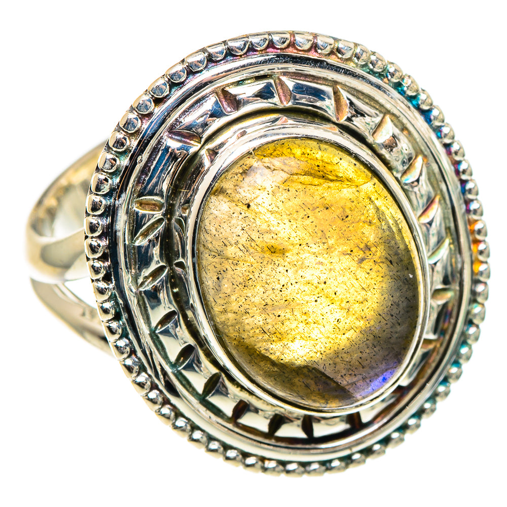 Labradorite Rings handcrafted by Ana Silver Co - RING95624 - Photo 2